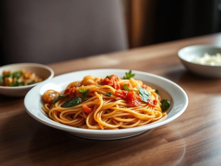 Noodle Stir-Fry with Tomato Sauce