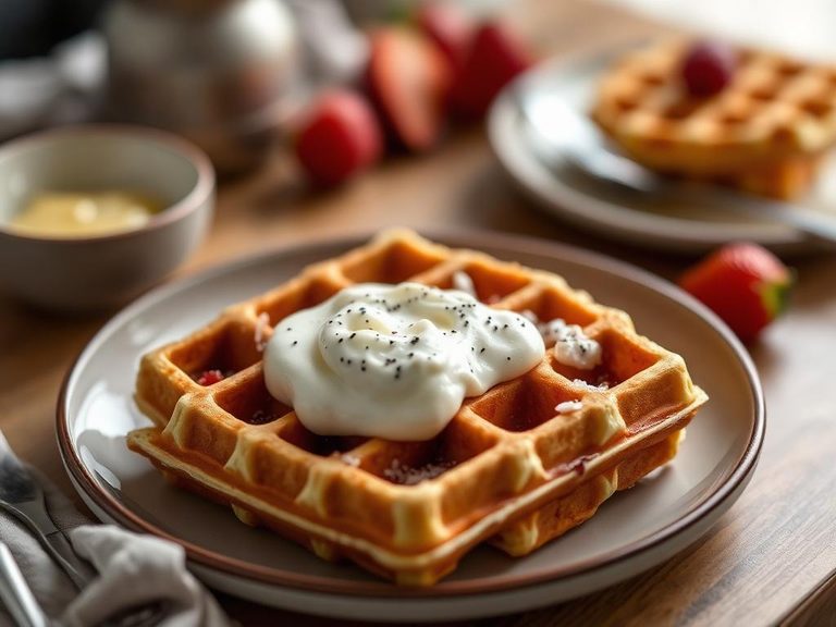 Norwegian Waffles with Gjetost