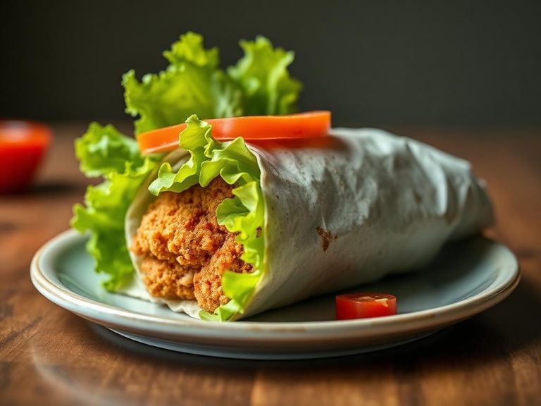 Nugget Wrap with Lettuce and Tomato