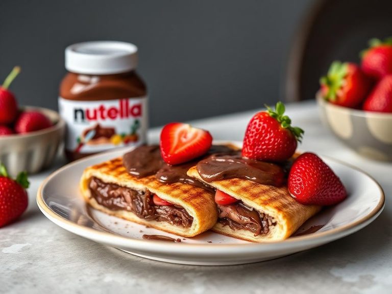 Nutella and Strawberry Panini