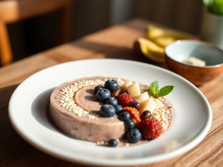 Oat-based smoothie bowl