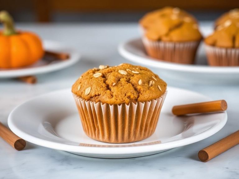 Oat Bran Pumpkin Spice Muffins