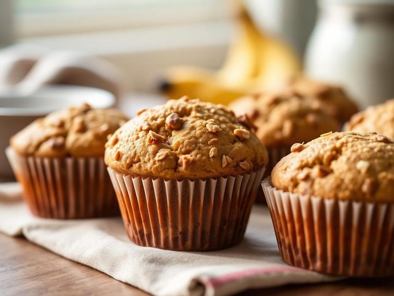 Oatmeal Banana Bread Muffins