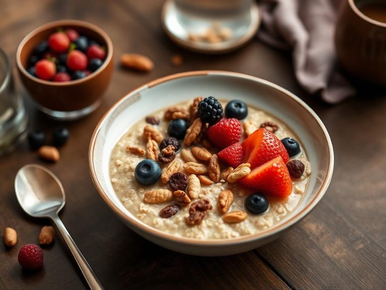 Oatmeal Bowl with Fruit & Nuts