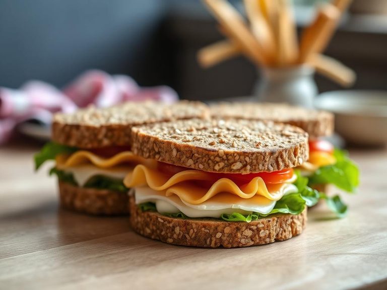 Oatmeal bread sandwiches