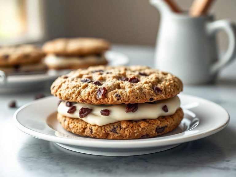 Oatmeal raisin cookie sandwich