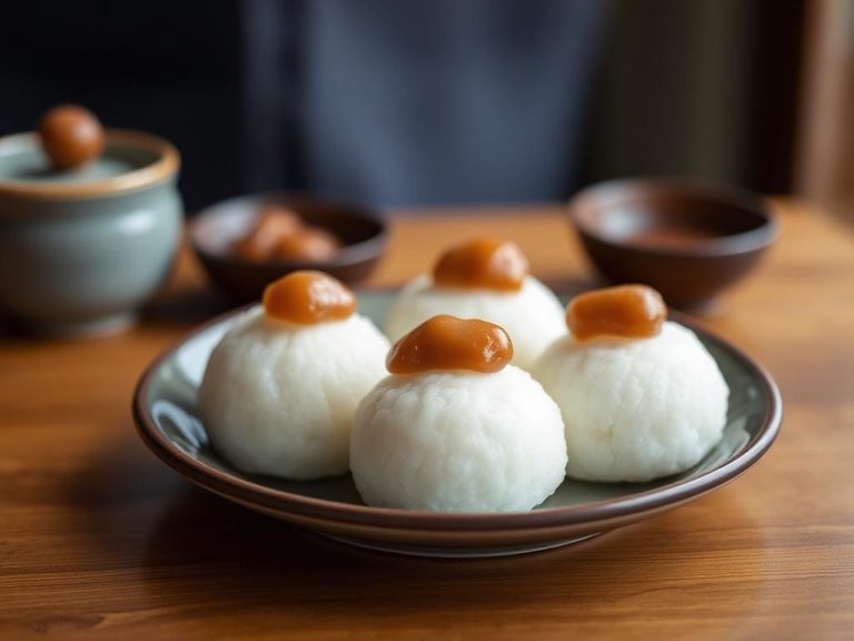 Ohagi (sweet rice balls with chestnut)