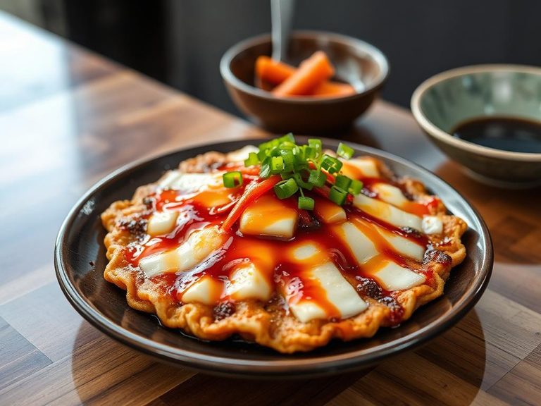 Okonomiyaki (Japanese savory pancake)
