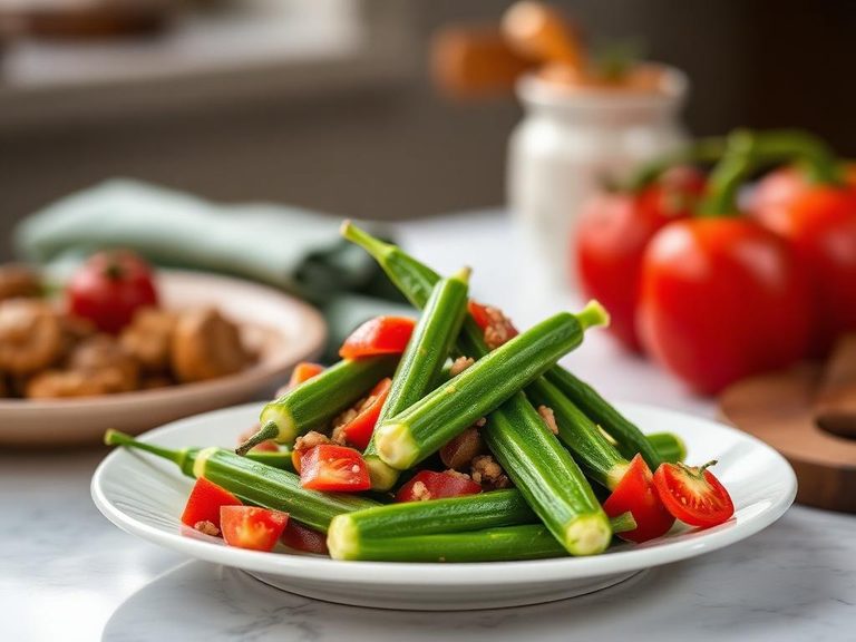 Okra and Tomatoes