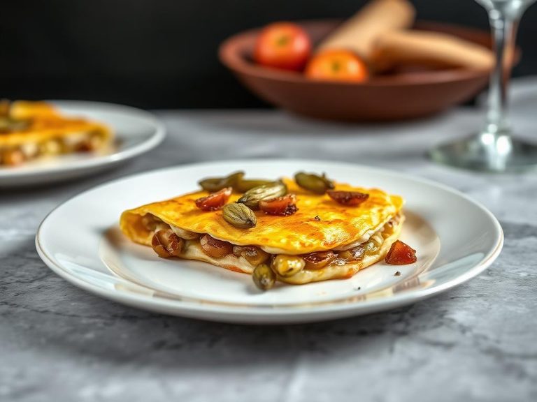 Omelette au Fromage aux Épinards