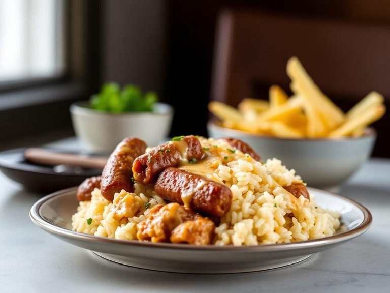 One-Pot Cheesy Sausage and Rice