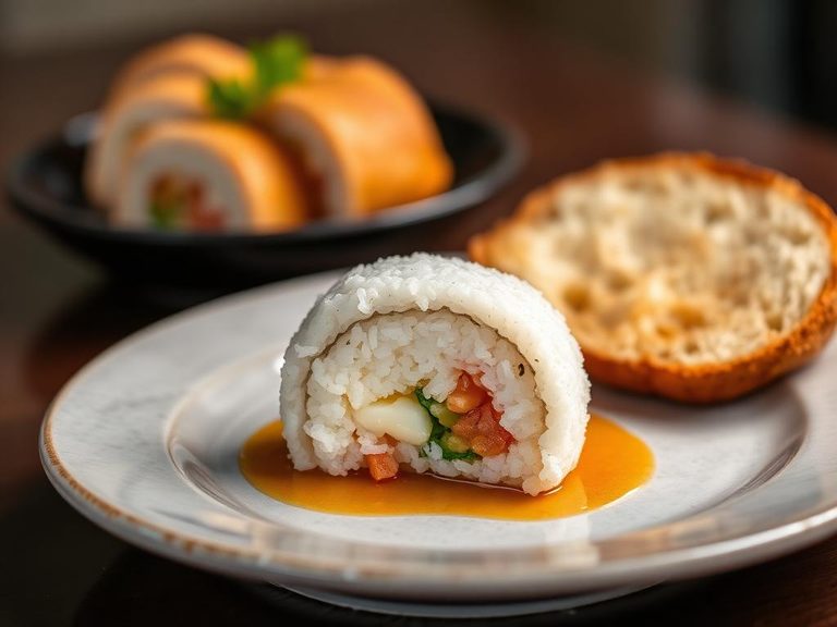 Onigiri with a side of bread