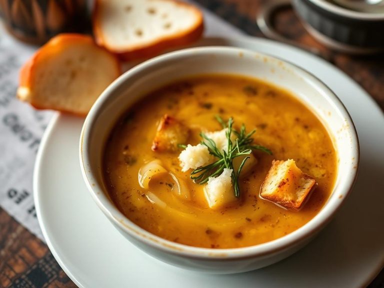 Onion Soup with Gruyère Croutons