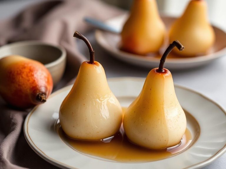 Oolong Poached Pears