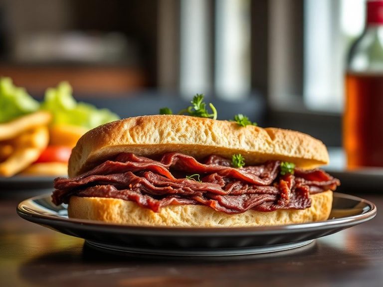 Open-Faced Roast Beef Sandwich