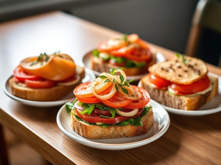 Open-faced sandwiches