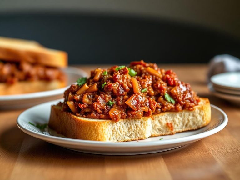 Open-Faced Sloppy Joe on Toast