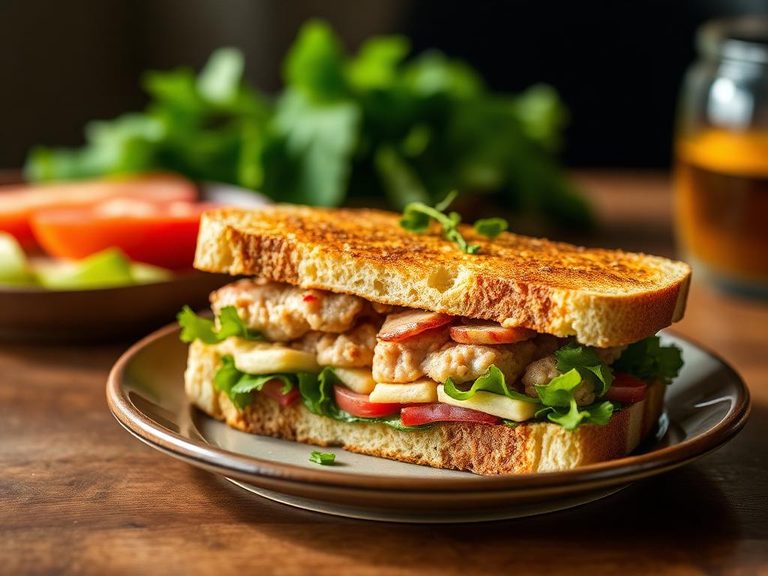 Open-faced tuna melt