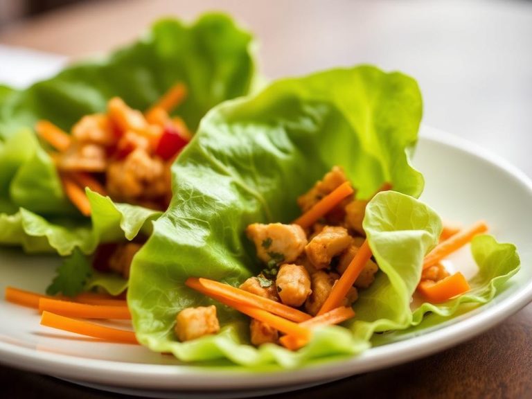 Orange Chicken Lettuce Wraps