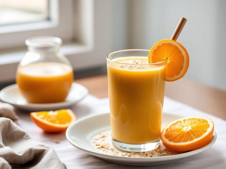 Orange-Flavored Oat Smoothie
