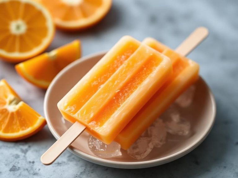 Orange-flavored popsicles