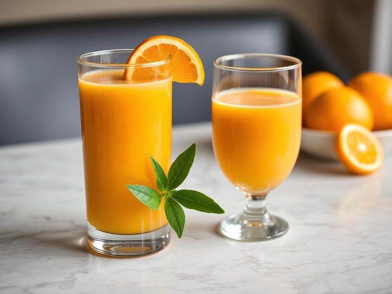 Orange-flavored smoothie