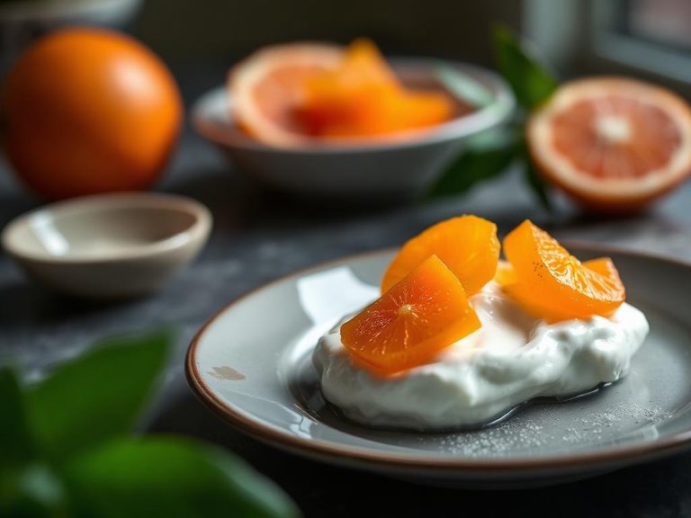 Orange-flavored Yogurt Topping