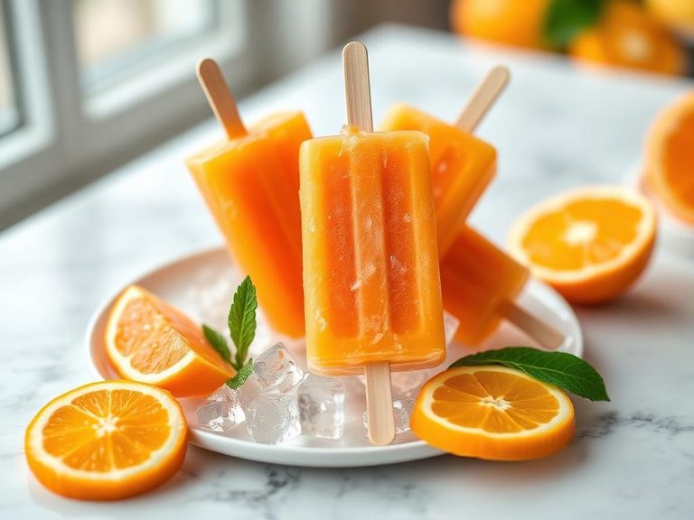 Orange Ice Pops