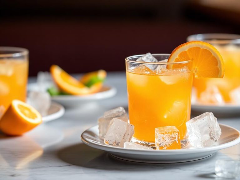 Orange juice ice