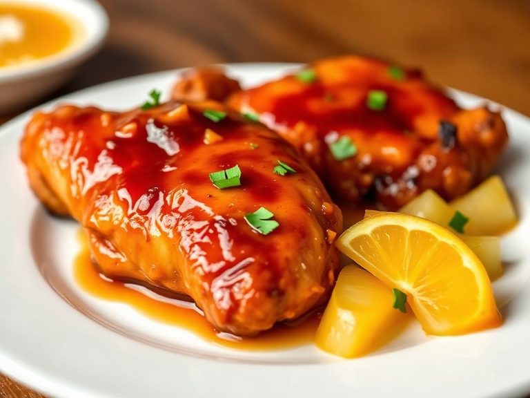 Orange Pineapple Glazed Chicken