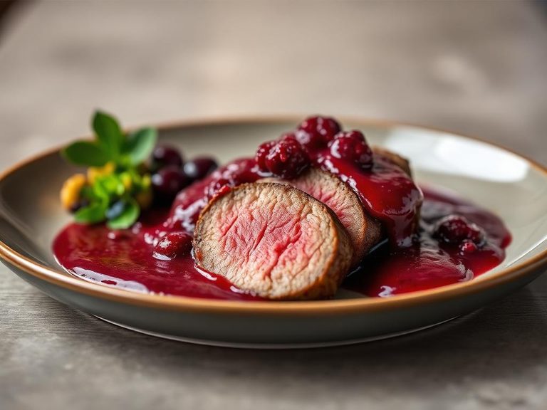 Ostrich Fillet with Berry Sauce