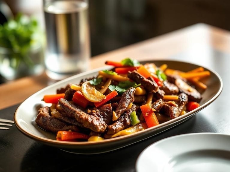 Ostrich Stir-Fry with Vegetables