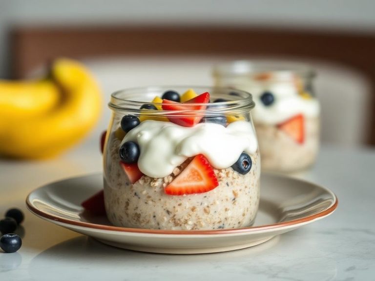 Overnight Oats with Yogurt and Fruit