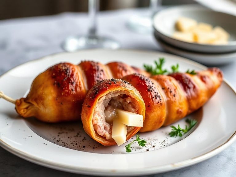 Pølsehorn (Danish sausage horn with cheese)