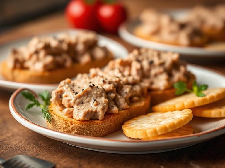 Pâté on toast or crackers