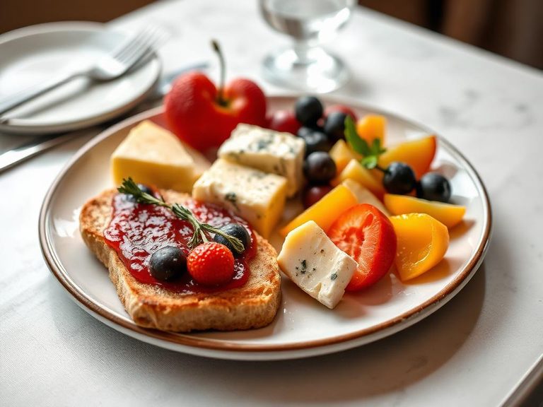 Paired with cheese and fruit for a light meal