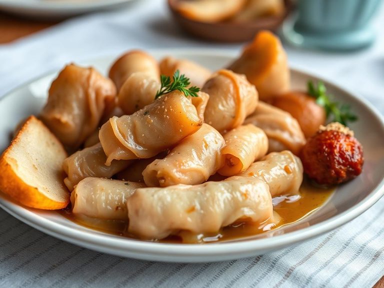 Pampushky with cracklings
