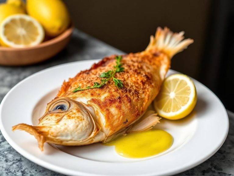 Pan-fried Croaker with Lemon Butter
