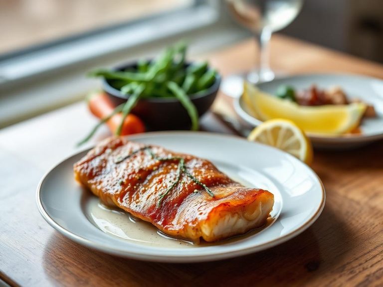 Pan-fried lingcod liver