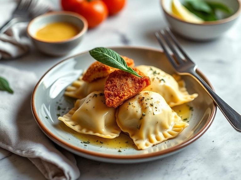 Pan-fried Ravioli with Sage Butter