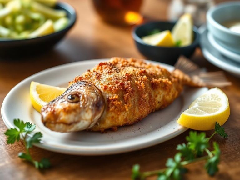 Pan-Fried Sucker with Lemon Butter