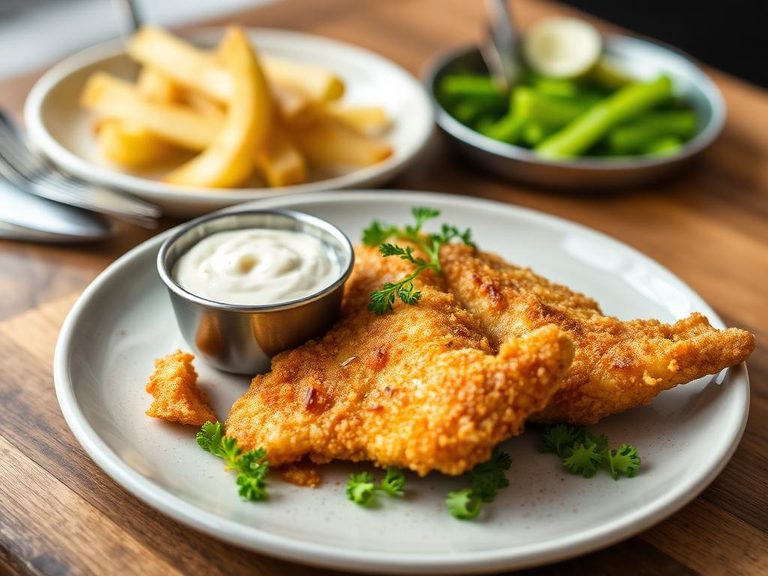 Pan-Fried Whiting with Tartar Sauce