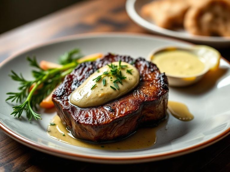Pan-Seared Bison with Herb Butter