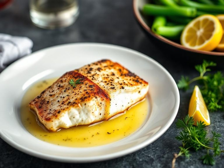Pan-Seared Blackfish with Lemon Butter