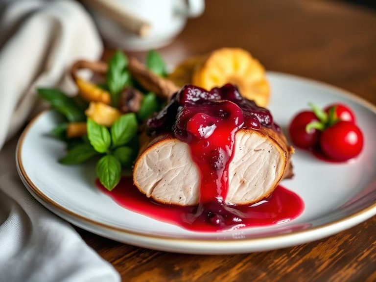 Pan-Seared Breast with Berry Sauce