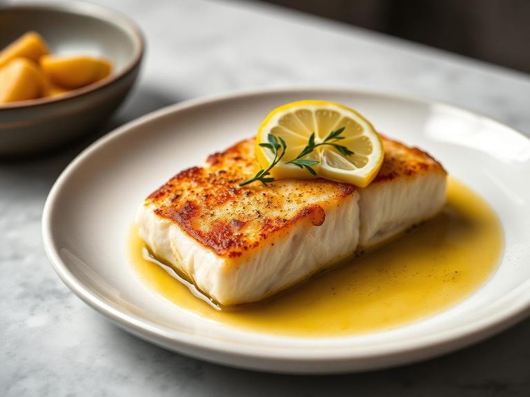 Pan-Seared Cod with Lemon Butter (a simple, elegant preparation)
