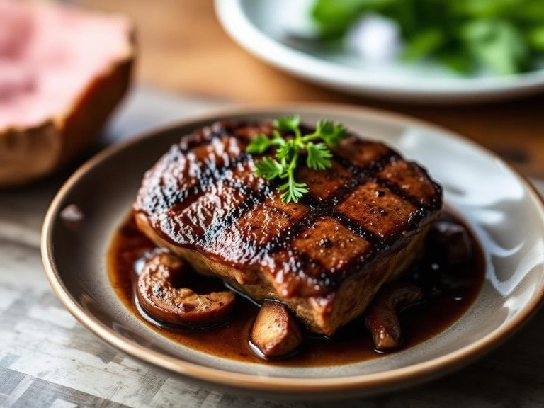 Pan-Seared Emu Steak