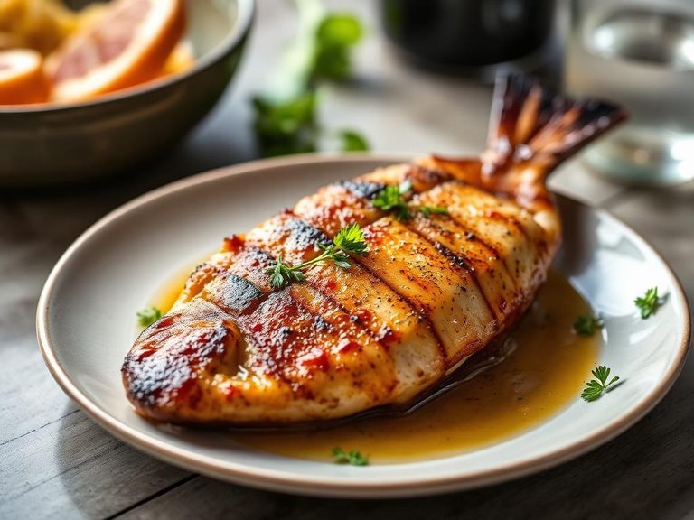 Pan-seared fish or chicken