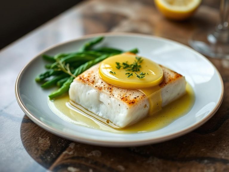 Pan-Seared Halibut with Lemon Butter