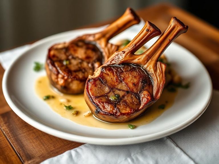 Pan-Seared Lamb Chops with Garlic